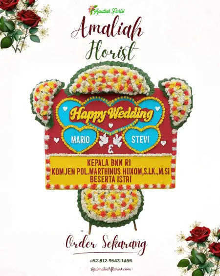 Papan Bunga Pernikahan Bojongherang